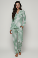 Green Gingham Comfort Pajama Set