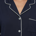 Bamboo Long Sleeve Pajama Set – Navy Blue
