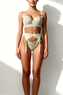 Spring Blossom Embroidered Lingerie Set