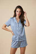 Short Sleeve Pajama Set – Light Blue