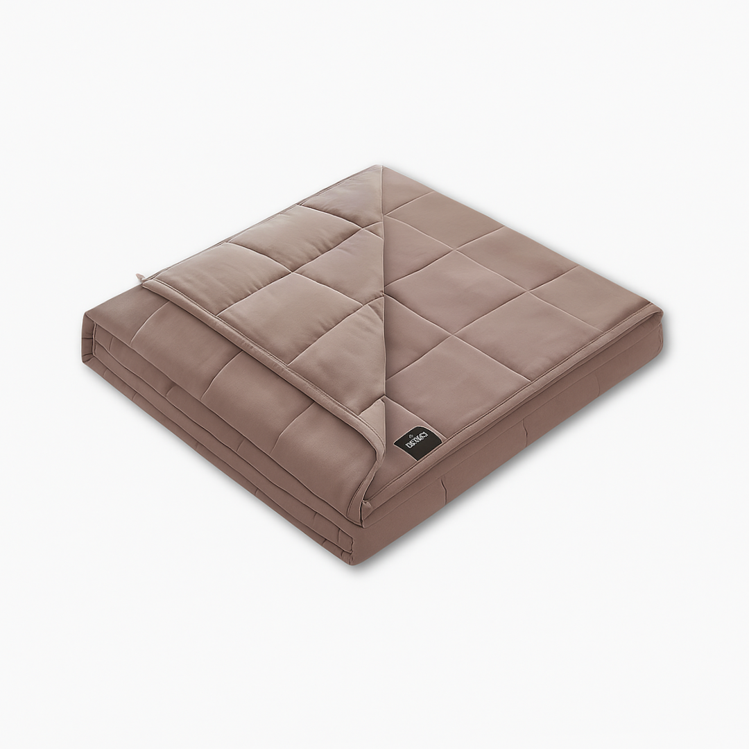 Moonblanket - Klassische Gewichtsdecke Beige (Baumwolle/Bambus) 