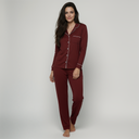 Bamboo Long Sleeve Pajama Set – Bordeaux