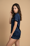 Short Sleeve Pajama Set – Navy Blue