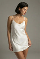 Satin slip dress - white moonhaven