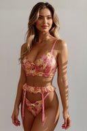 Sunset Bloom Floral Lingerie Set