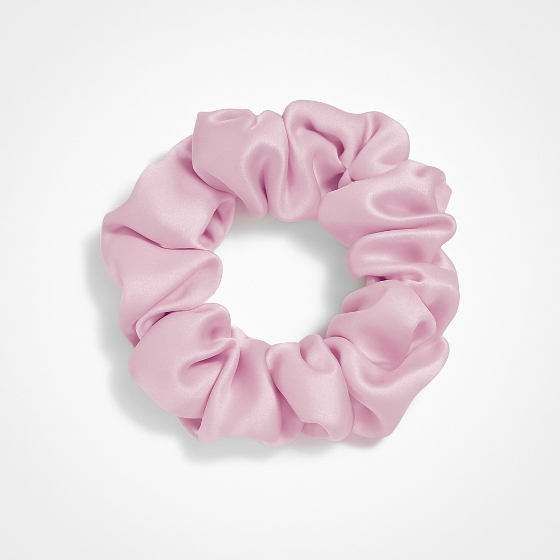 Chouchou en soie premium rose 