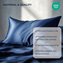 Premium Silk Duvet Cover Set Navy
