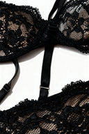 Pure Lace Elegance Lingerie Set - Black