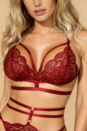 Crimson Desire Strappy Lace Lingerie Set Moonhaven