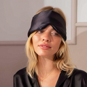 100% Silk Deep Sleep Mask Black