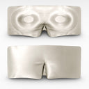 100% Silk Sleep Mask for Deep Sleep with Lash Protection Ivory