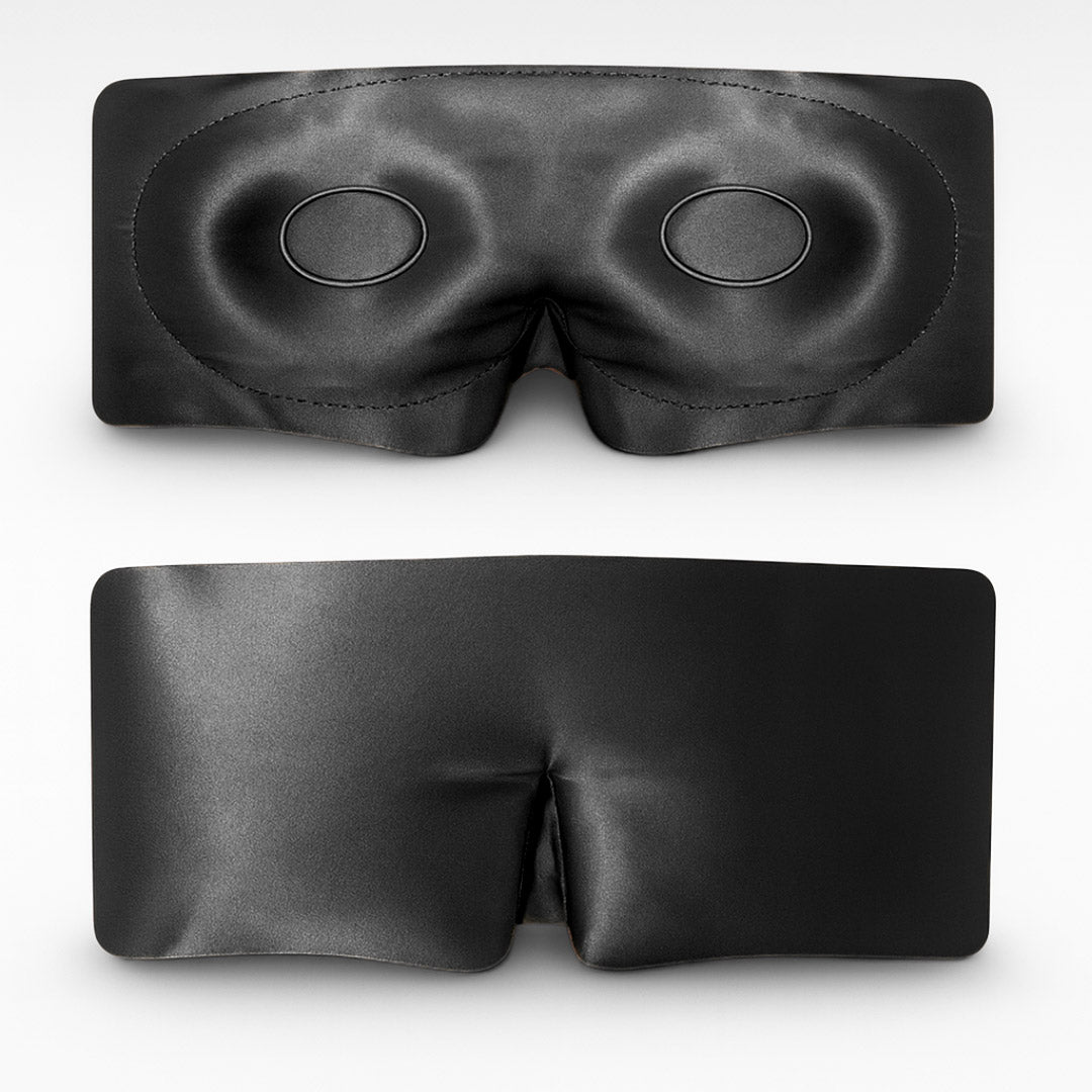 100% Seiden-Schlafmaske für tiefen Schlaf mit Wimpernschutz Grau 