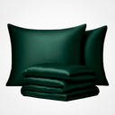 Premium Silk Duvet Cover Set Green