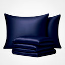 Premium Silk Duvet Cover Set Navy
