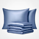 Premium Silk Duvet Cover Set Blue