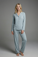 Long Sleeve Pajama Set – Light blue