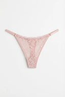 Blush Lace High-Cut Thong – Soft Pink Moonhaven