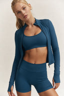 Moonhaven SoftFlow™ Cropped sports jacket - Deep Teal