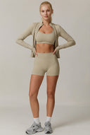 Moonhaven SoftFlow™ Cropped sports jacket - Desert Sand