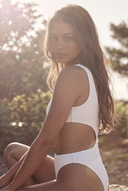 Ibiza One-Shoulder Swimsuit - White