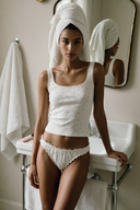 100% Cotton Petite Fleur Pointelle Set
