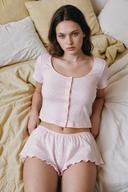 100% Cotton Belle Blush Pointelle Set