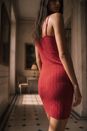 Vestido liso «Silhouette Douce» 100 % algodón - Blanco