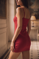 Vestido liso «Silhouette Douce» 100 % algodón - Blanco