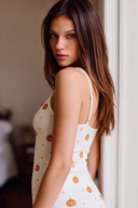 Vestido liso «Silhouette Douce» 100 % algodón - Blanco