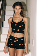 100 % algodón - Conjunto de pijama con camiseta de tirantes de punto elástico - Corazones rojos pequeños