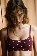 100 % Baumwolle – Dessous-Set „Sweet Meadow“ – String mit schmalen Trägern