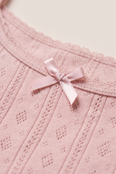 100% Cotton - Pointelle Cami Pajama Set - Pink