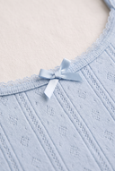 100% Cotton - Pointelle Cami Pajama Set - Blue