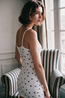 Silhouette Douce slipjurk van 100% katoen - Wit