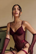 Body en dentelle « Silhouette Parisienne » - Bleu marine